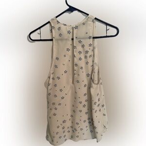Porter Grey Silk Floral Sleeveless Top